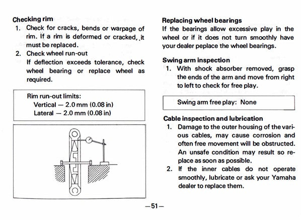 1979-1983 Yamaha MX100 MX100F MX100G MX100H Service Manual