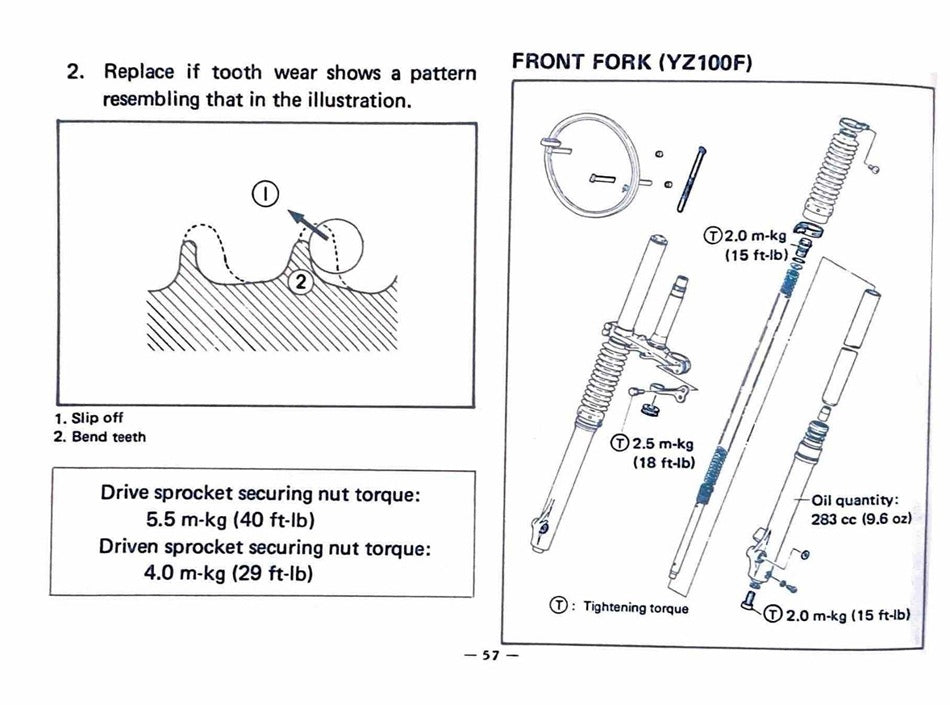 1979 Yamaha YZ125 YZ 125 YZ125F Motocross Service Manual