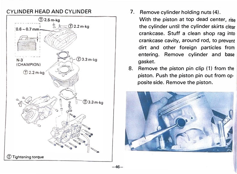 1979 Yamaha YZ400 YZ 400 YZ400F Motocross Service Manual