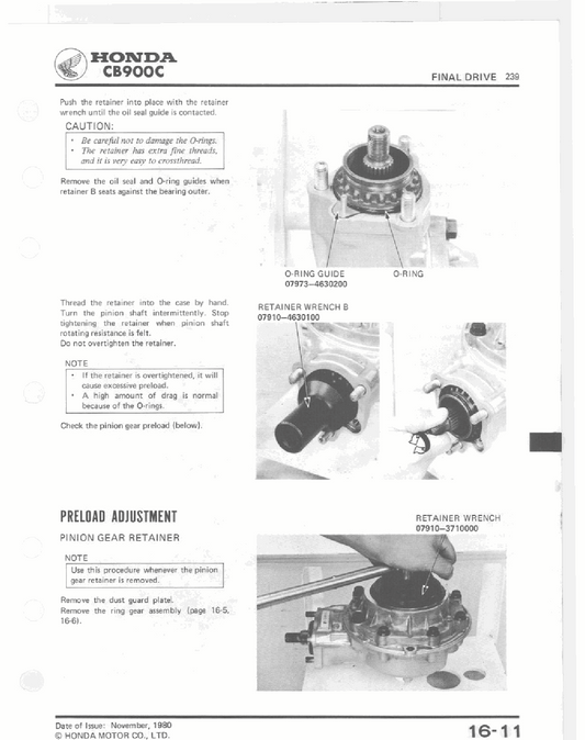 1979-1982 Honda CB900F Four Manual