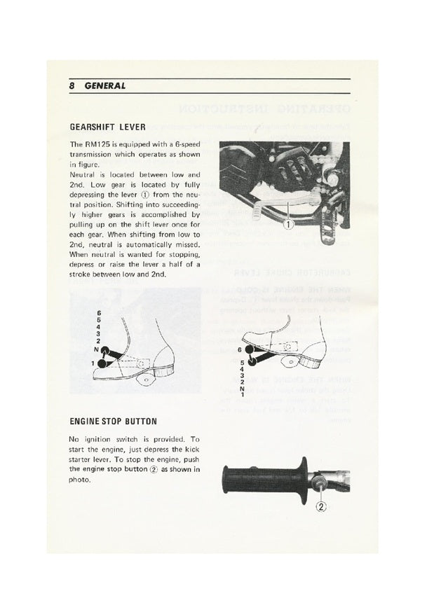 1980 Suzuki RM125 RM 125 Service Manual