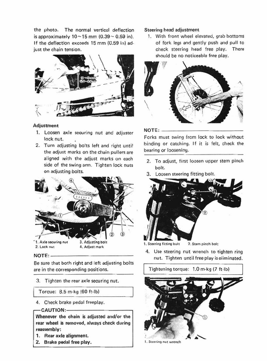 1980 Yamaha YZ125 Motocross Service Manual