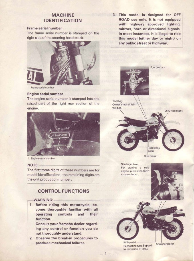 1996-2001 Yamaha YZ125 YZ 125 Manual de servicio de motocross