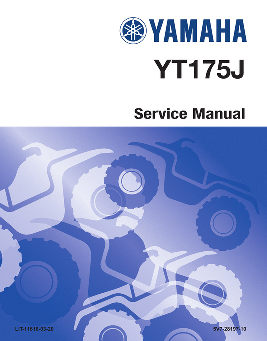 1981-1983 Manual de servicio del triciclo Yamaha YT175 Tri-Moto