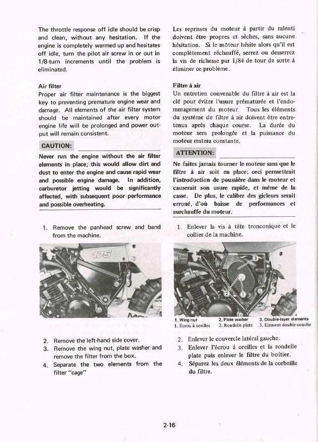 1983 Yamaha IT175 IT 175 Service Manual
