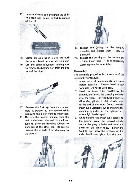 1982 Yamaha YZ125 YZ 125 YZ125J Motocross Service Manual