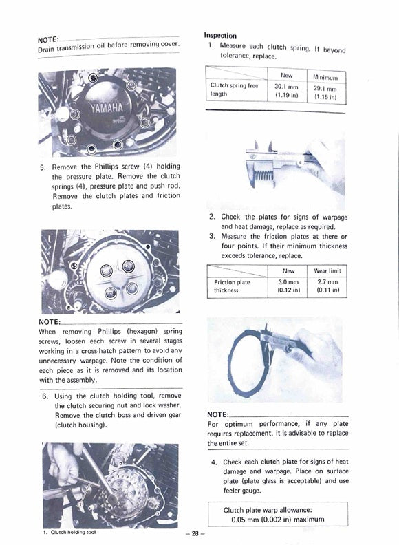 1981-1983 Yamaha YZ60 YZ 60 Motocross Service Manual
