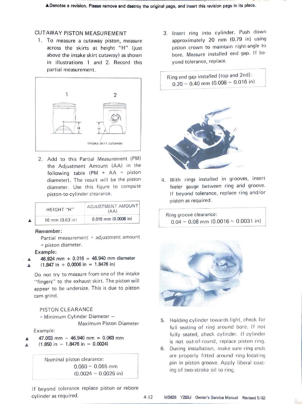 1982 Yamaha YZ80 YZ 80J Motocross Service Manual