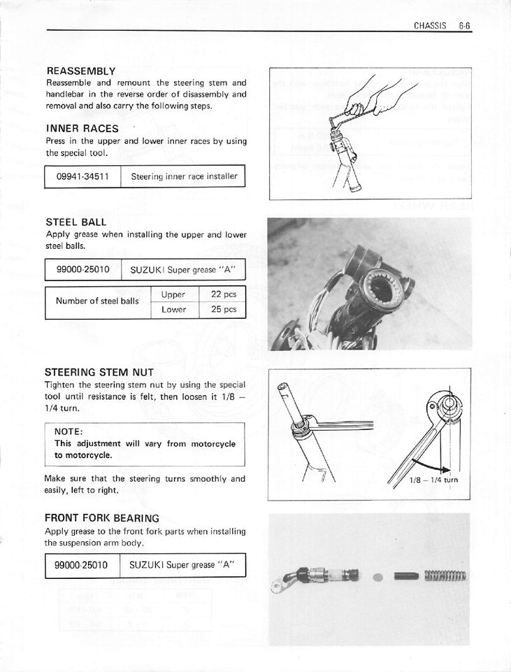 1982on Suzuki CL50 CL 50 Love Scooter Service Manual