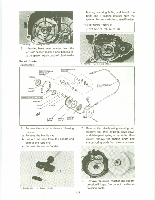 1983-1985 Yamaha YTM200 Tri-Moto Trike Manual de servicio
