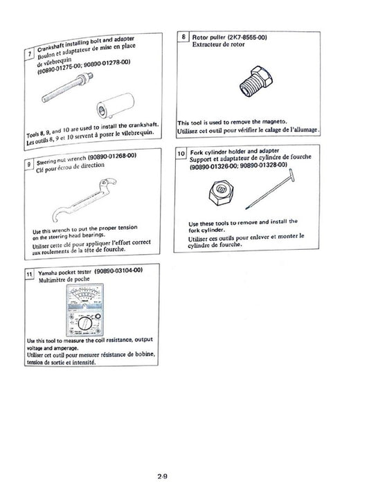 1983 Yamaha YZ125 YZ 125 YZ125K Motocross Service Manual