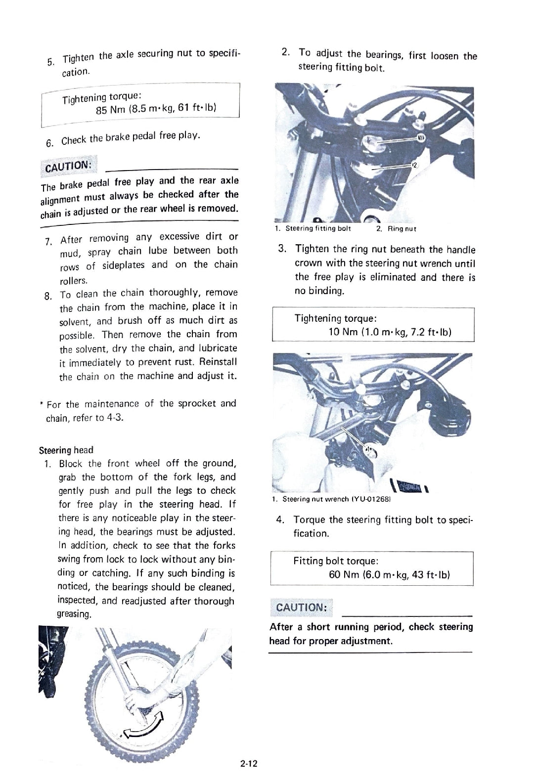 1983-1985 Yamaha YZ80 YZ 80 K L M Motocross Service Manual