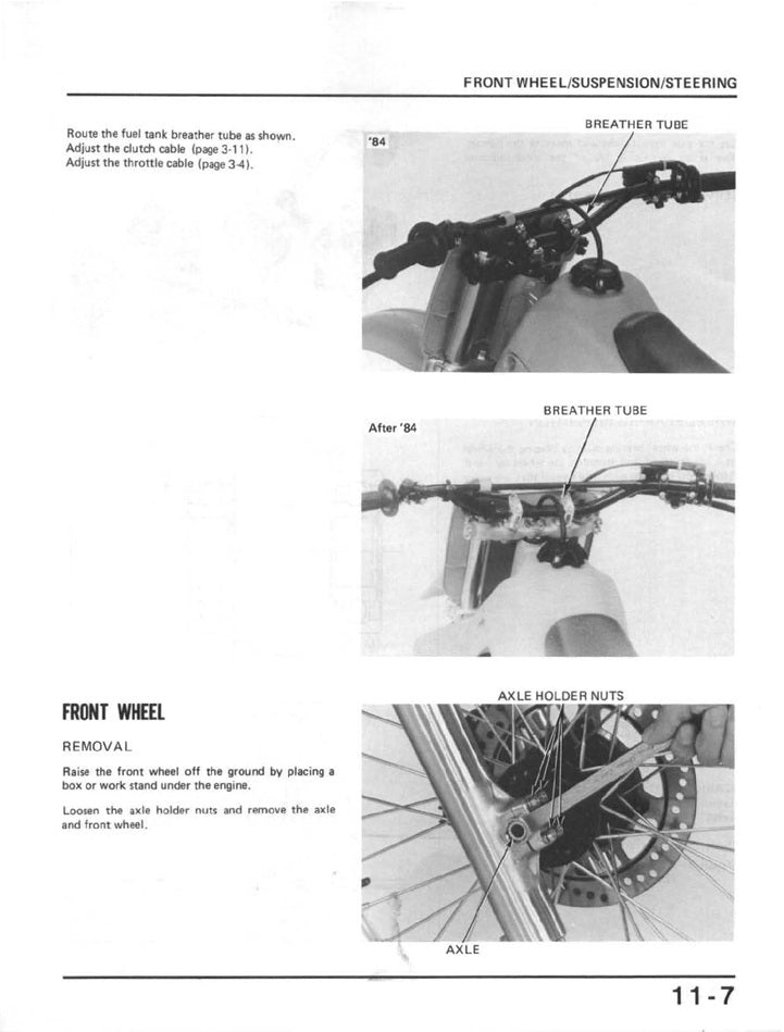 1984-1985 Honda CR125 Motocross Service Manual