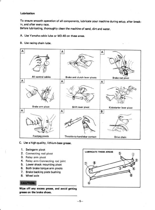 1984 Yamaha YZ IT Motocross Race Preparation & Tuning Manual