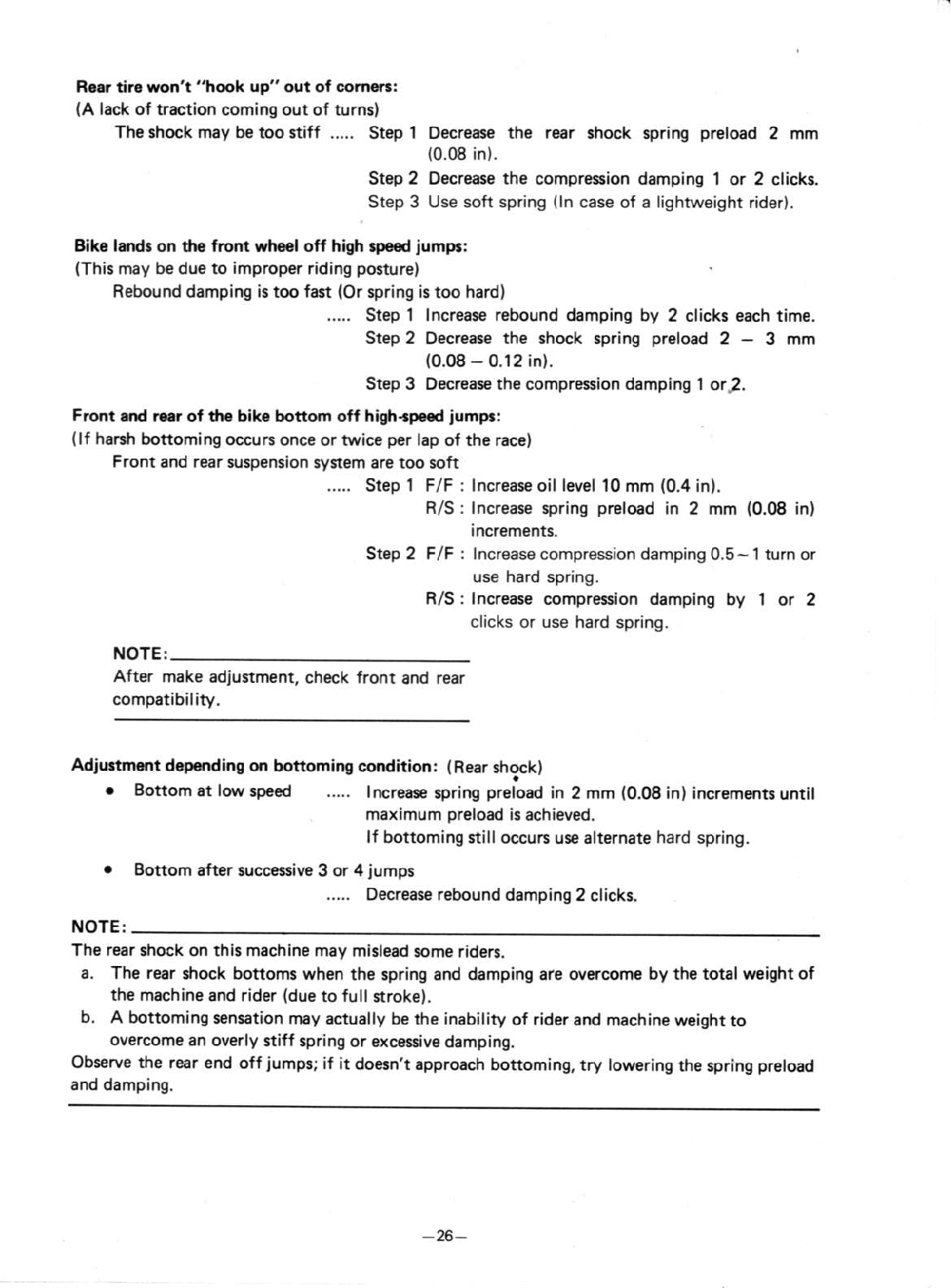 1984 Yamaha YZ IT Motocross Race Preparation & Tuning Manual