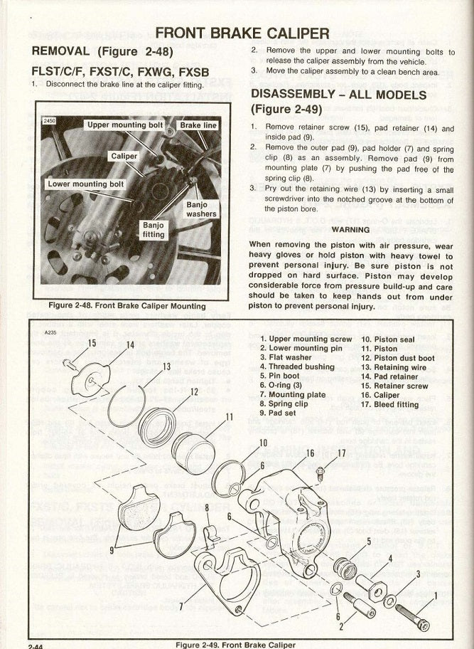 1985-1990 Harley Davidson FLSTC Softail Heritage Classic Service Manual