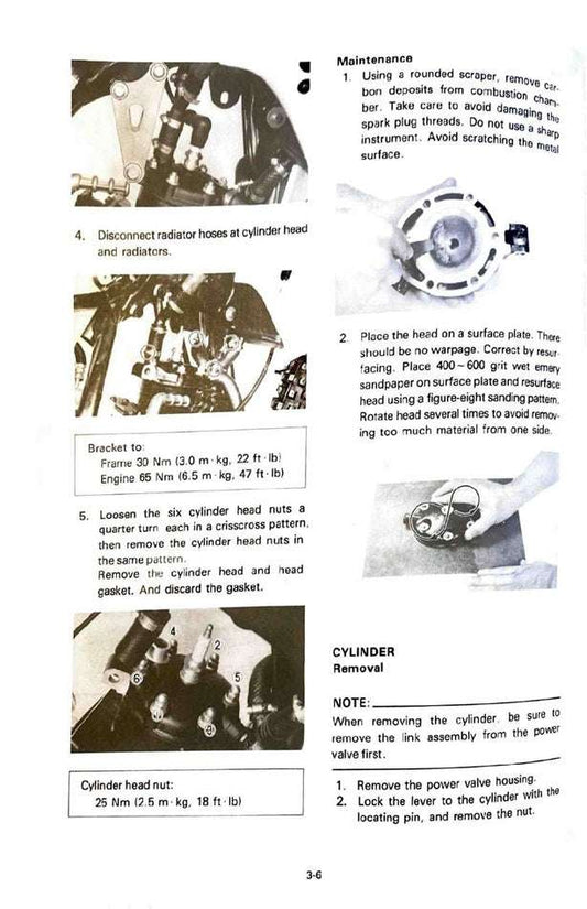 1985 Yamaha YZ250 YZ 250 YZ250N Motocross Service Manual