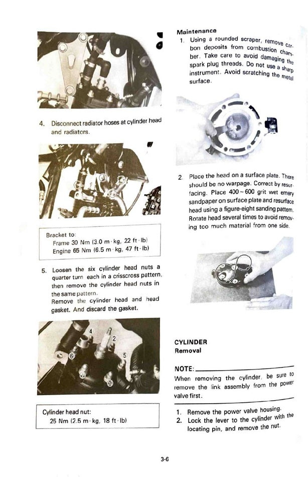 1985 Yamaha YZ250 YZ 250 YZ250N Motocross Service Manual