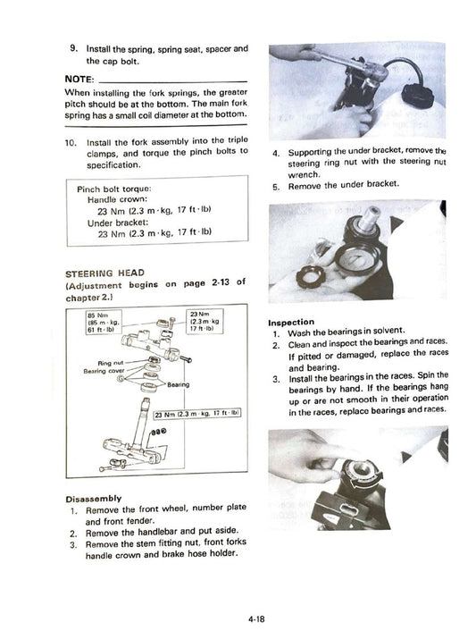 1986 Yamaha YZ250 YZ 250 YZ250S Motocross Service Manual