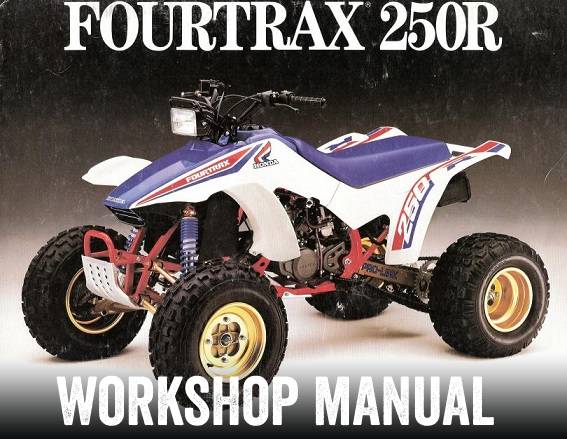 1986-1989 Honda TRX 250R TRX250R Fourtrax ATV Quad Handbuch