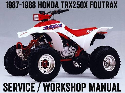 1987-1988 Honda TRX 250X TRX250X Fourtrax ATV Cuatriciclo Manual