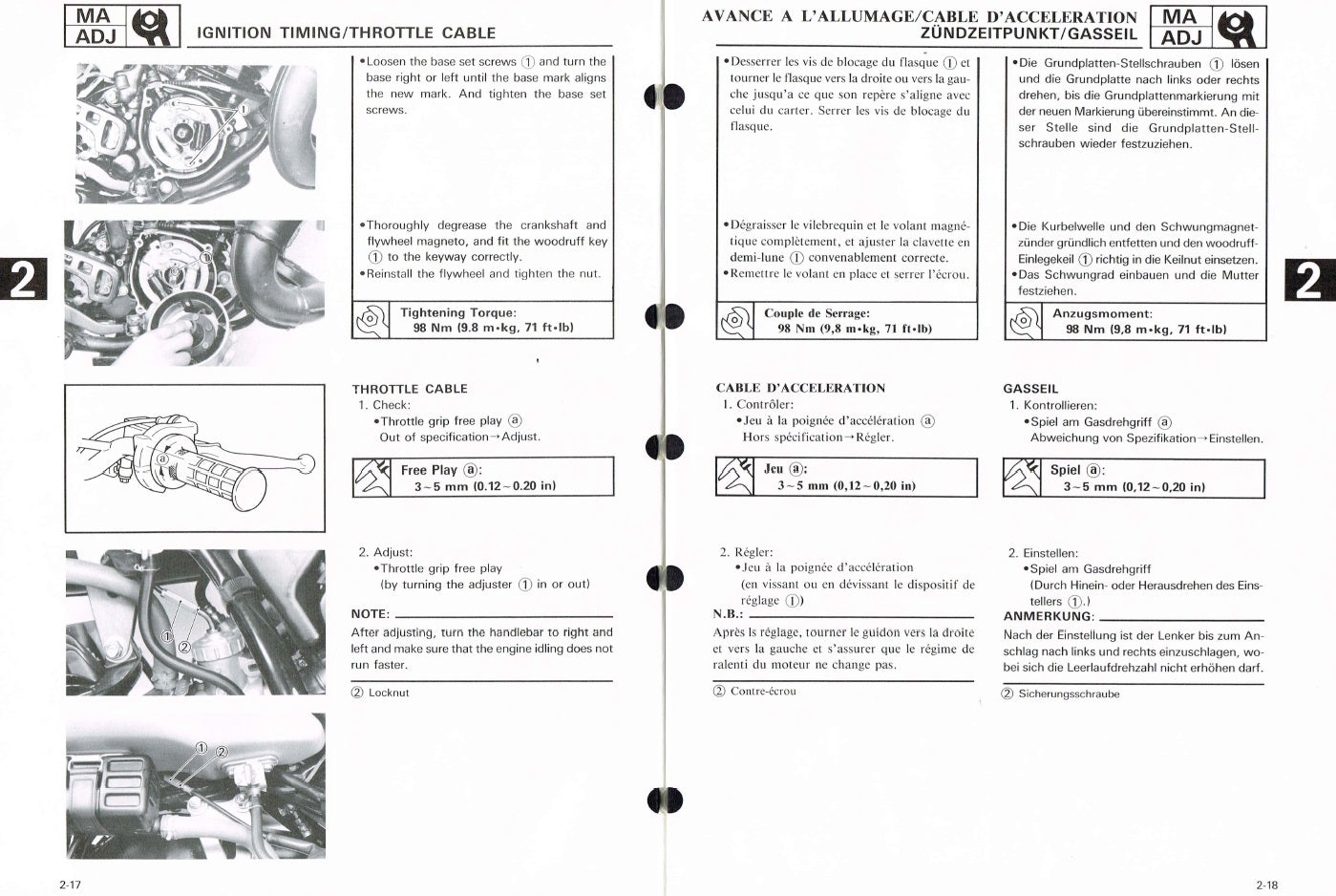 1987 Yamaha IT200 IT 200 Service Manual