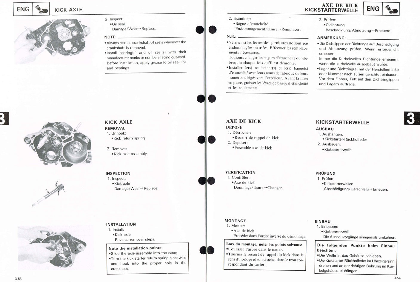 1996-2001 Yamaha YZ125 YZ 125 Manual de servicio de motocross