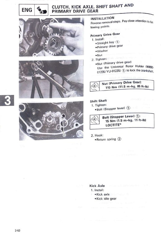 1987 Yamaha YZ490 YZ 490 YZ490T Motocross Service Manual