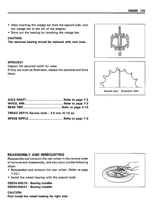 1989-1996 TS125R TS 125 Service Manual