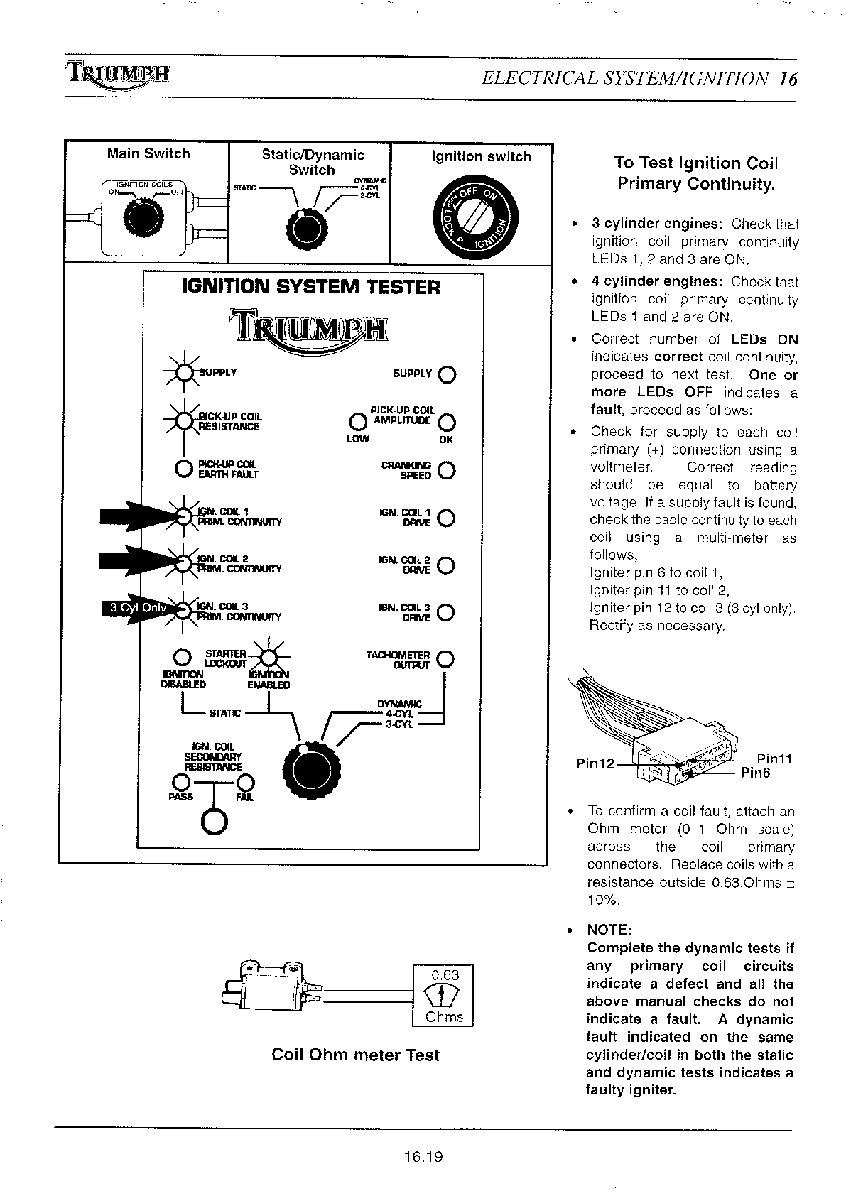 1991-2001 Triumph Trophy 900 Manual de servicio triple