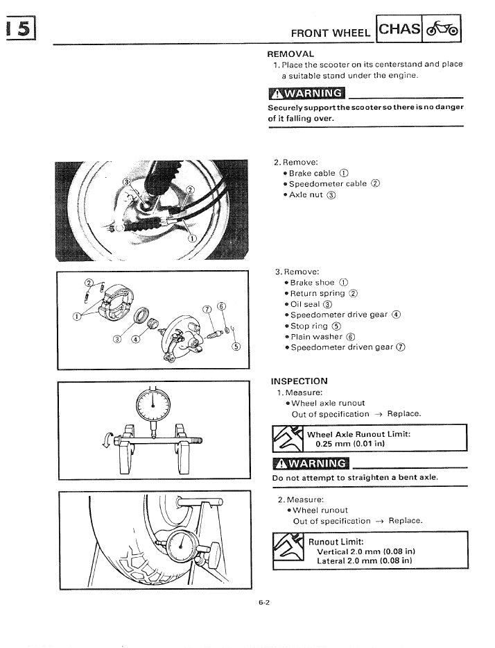 1991-2000 Yamaha CY50 Jog 50 Scooter Service Manual