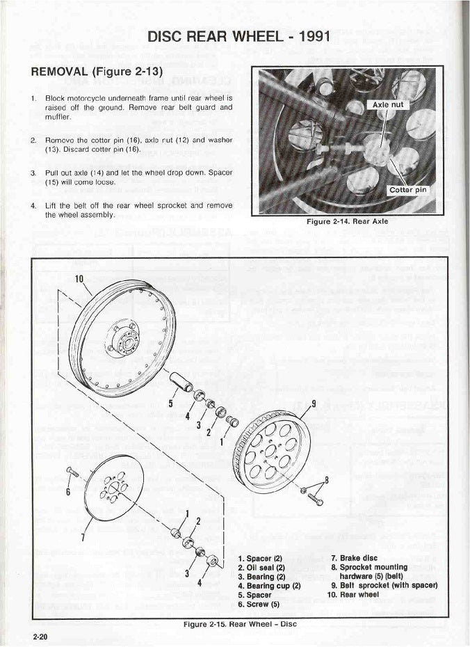 1991-1992 Harley Davidson FXSTS Softail Springer Service Manual