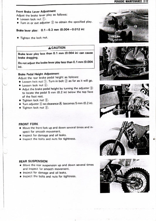 1991-1992 Suzuki RM250 RM 250 Motocross Service Manual