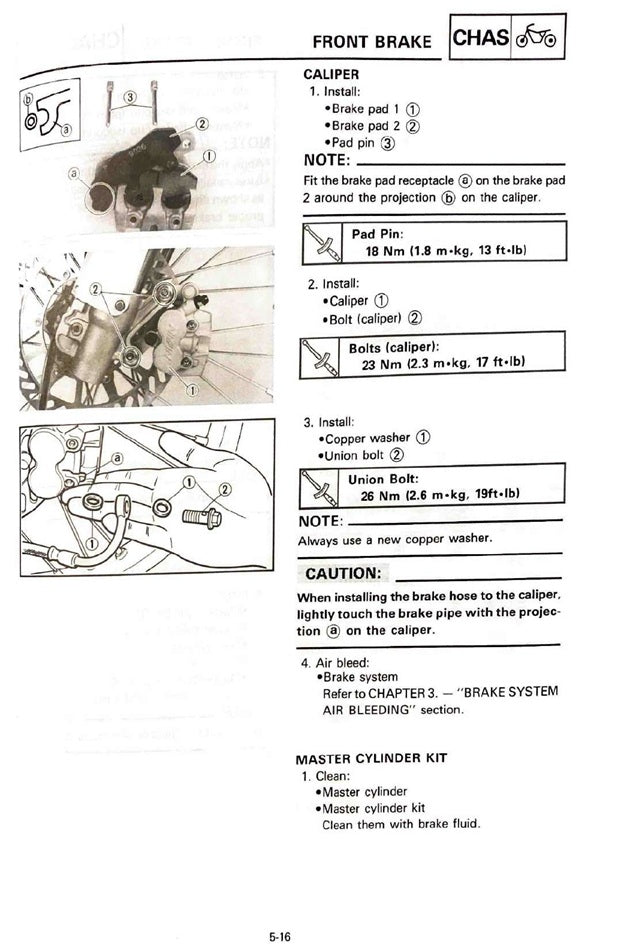 1992 Yamaha YZ250 YZ 250 Motocross Service Manual