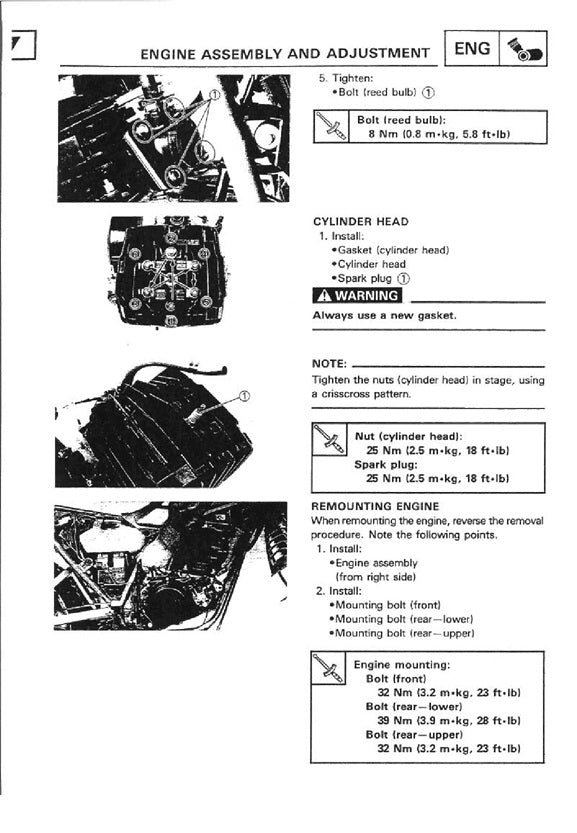 1992 Onwards Yamaha DT175 DT 175 Service Manual