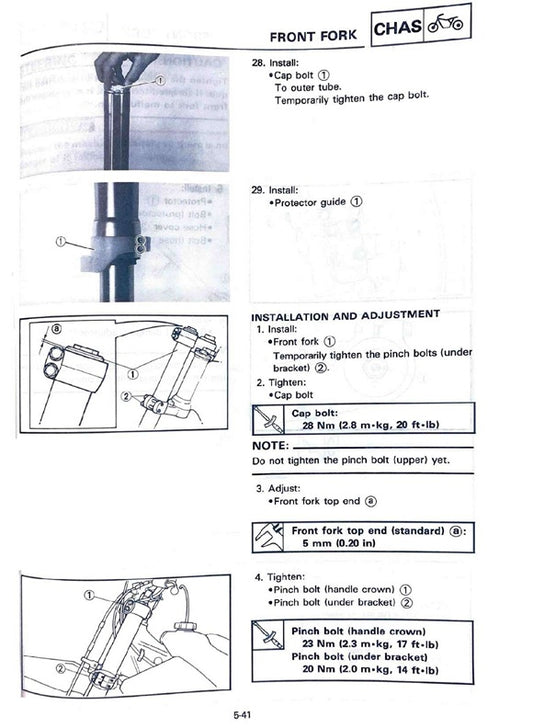 1994 Yamaha YZ125 YZ 125 YZ125F Motocross Service Manual