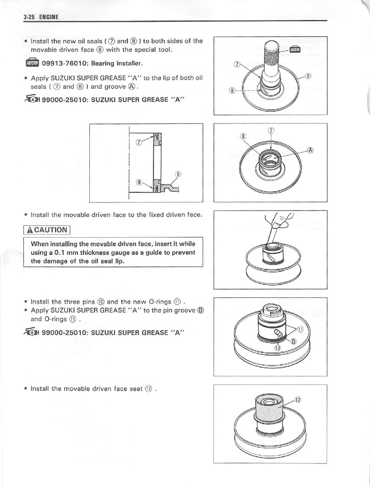 1995 to 2000 Suzuki AN125 AN 125 Scooter Service Manual