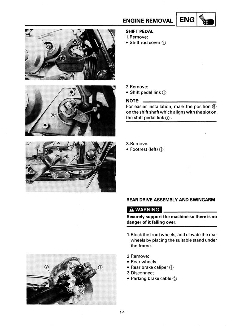 1995-2005 Yamaha Wolverine R350 4x4 SxS Service Manual