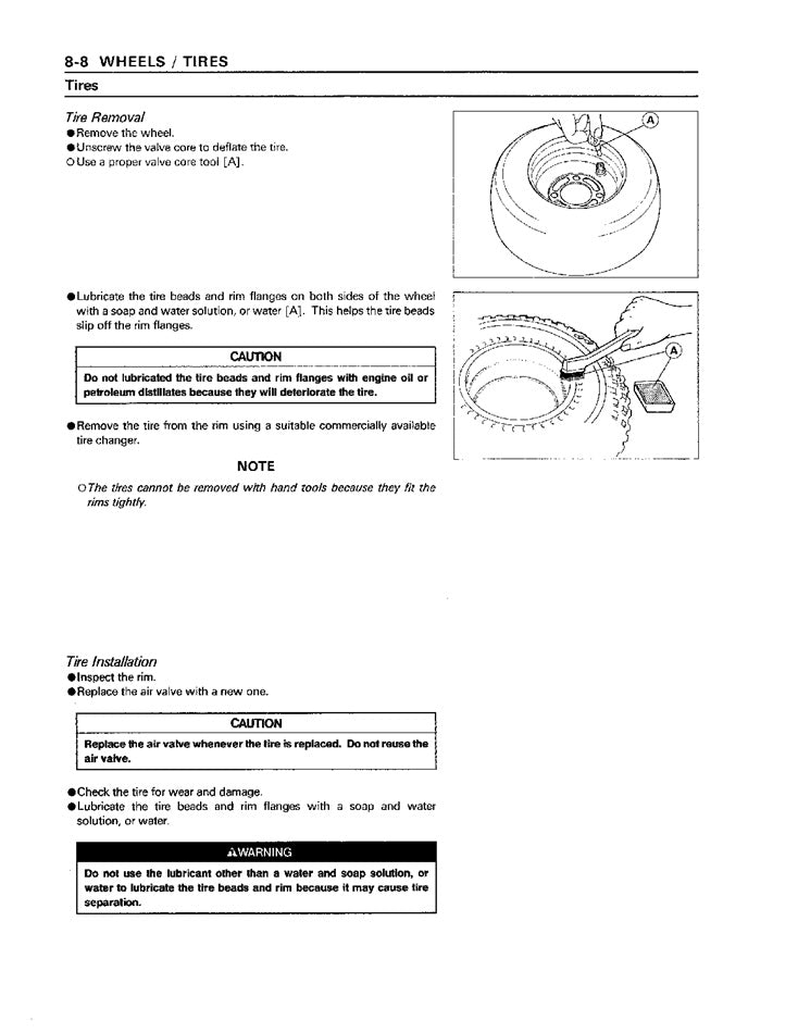 2000-2004 Kawasaki KEF300B LAKOTA 4wheeler Quad Service Manual