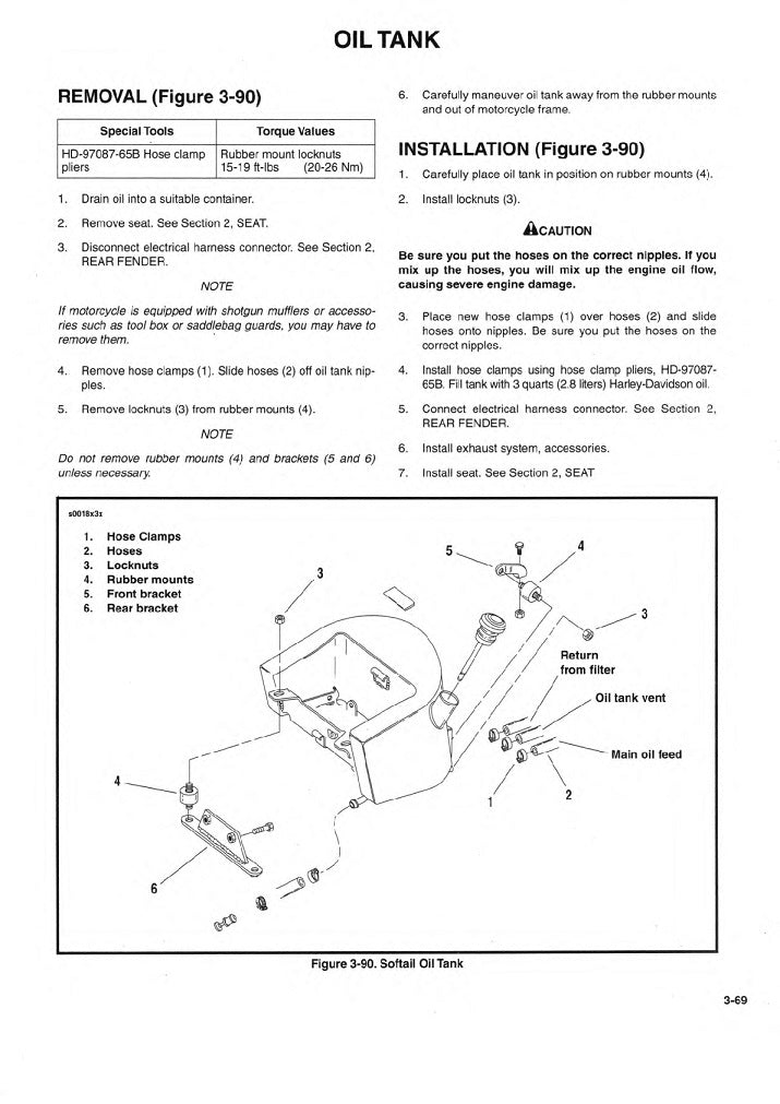 1995-1996 Harley Davidson FLSTC Softail Heritage Classic Service Manual