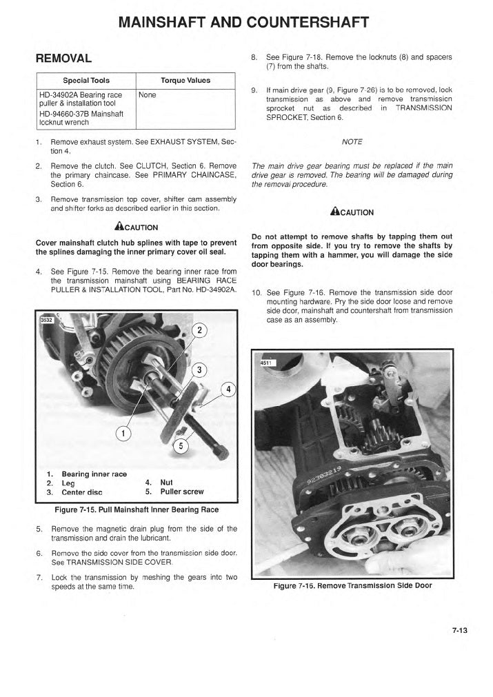 1995-1996 Harley Davidson FLSTC Softail Heritage Classic Service Manual