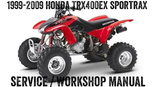 1999-2002 Honda TRX 400 EX TRX400EX Fourtrax Sportrax ATV Quad Manual