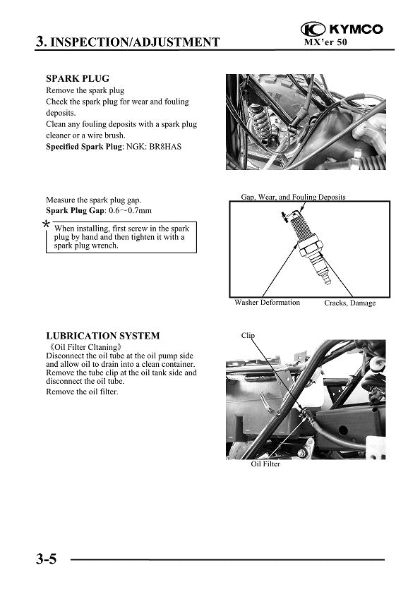 2000-2007 KYMCO MXER MX'ER 50cc ATV Quad Service Manual