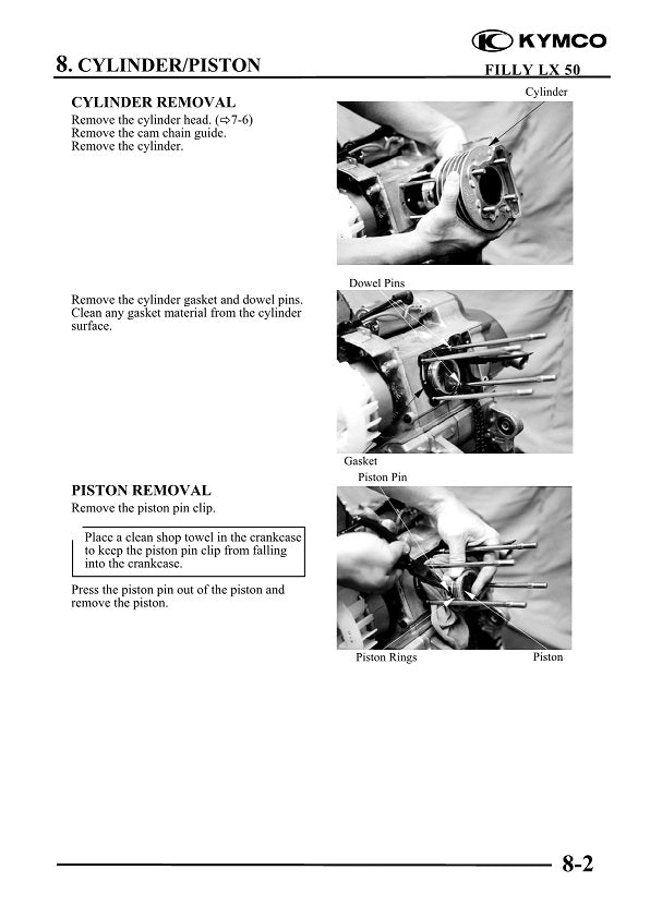 2001-2004 KYMCO Filly LX 50 50cc Scooter Service Manual