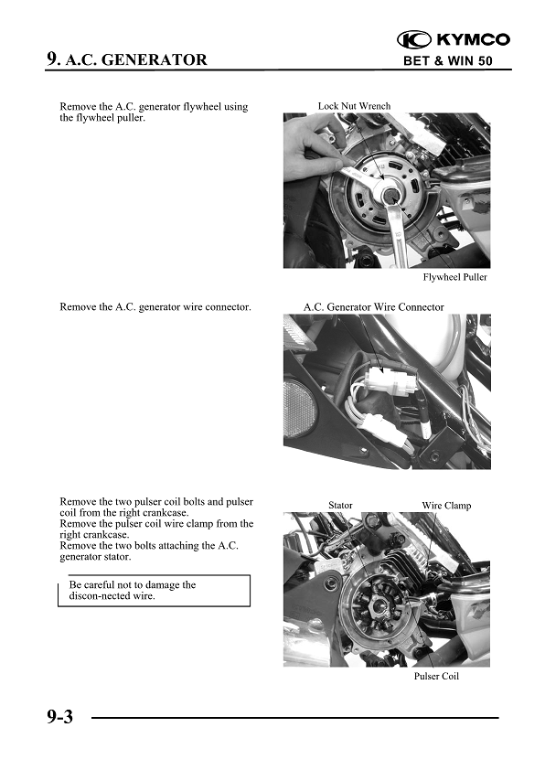 2001-2011 KYMCO Bet & Win 50 50cc Scooter Service Manual