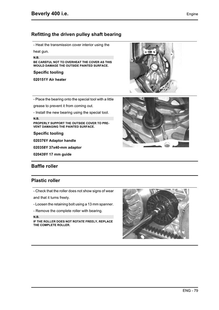 2001on Piaggio Beverly 400 i.e. 4t Scooter Service Manual