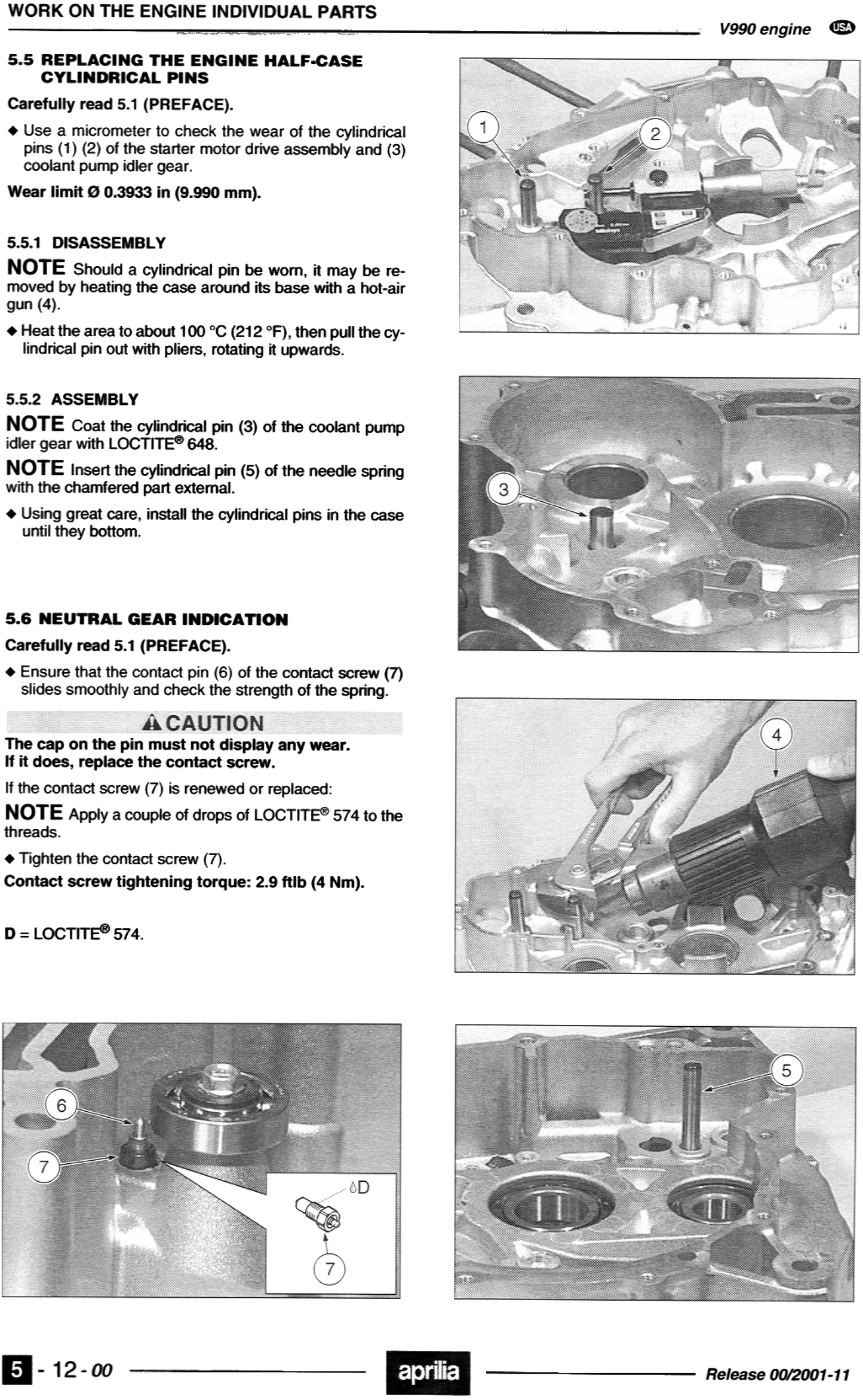 1998-2003 Aprilia RSV 1000 Mille Twin Service Manual