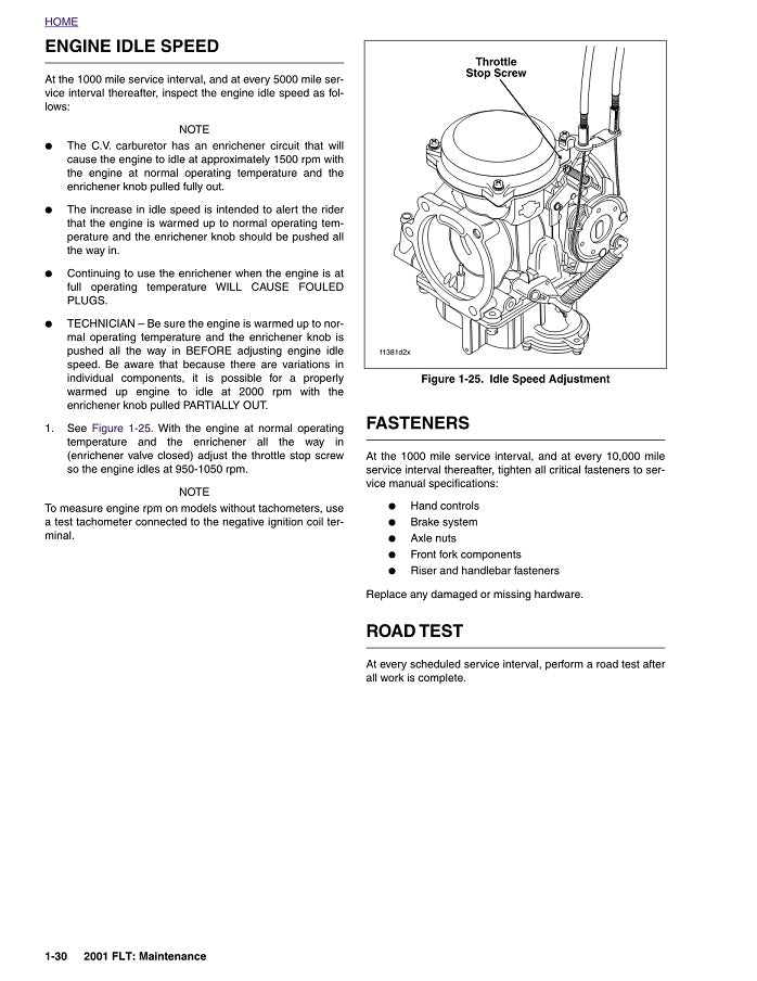 2001 Harley Davidson FLHRC FLHRCI Road King Classic Service Manual