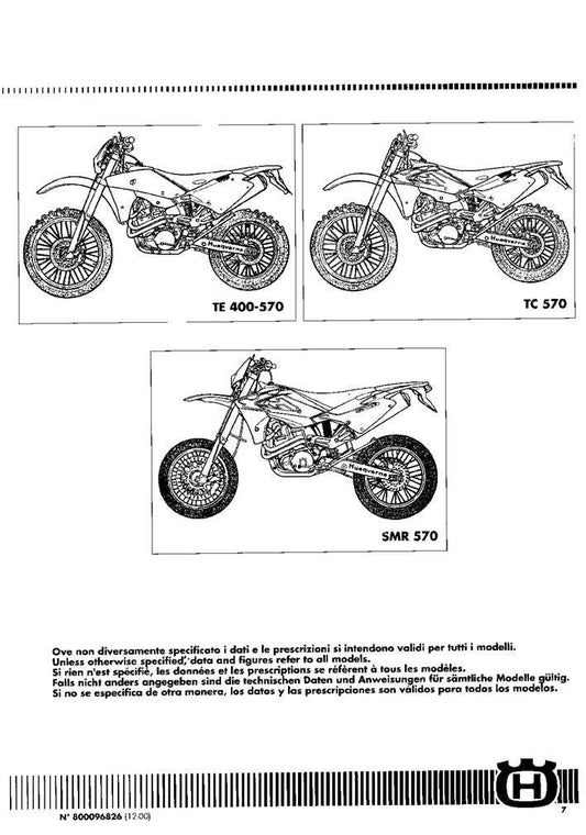 2001-2004 Husqvarna SMR570 SMR 570 Supermoto Service Manual