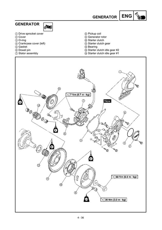 2001-2008 Yamaha XVS250 Dragstar Manual de servicio